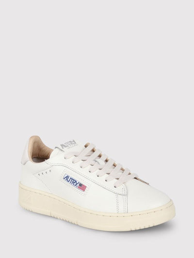 Sneakers Basse In Pelle Stringate