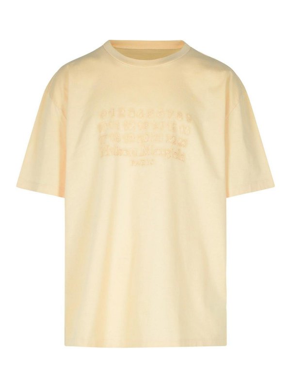 T-shirt Over In Cotone Beige