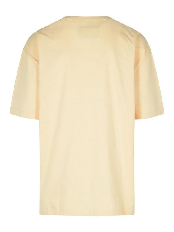 T-shirt Over In Cotone Beige