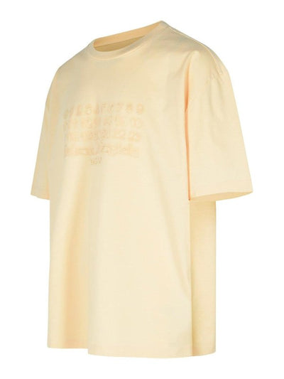 T-shirt Over In Cotone Beige