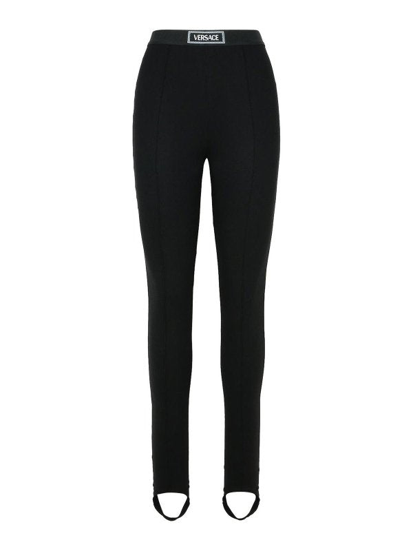 Leggings Neri In Misto Viscosa