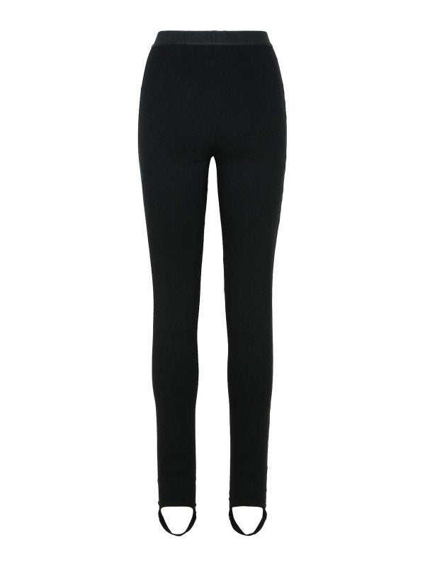 Leggings Neri In Misto Viscosa