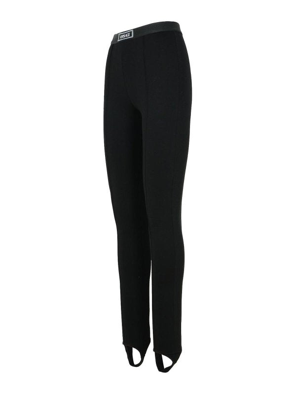 Leggings Neri In Misto Viscosa