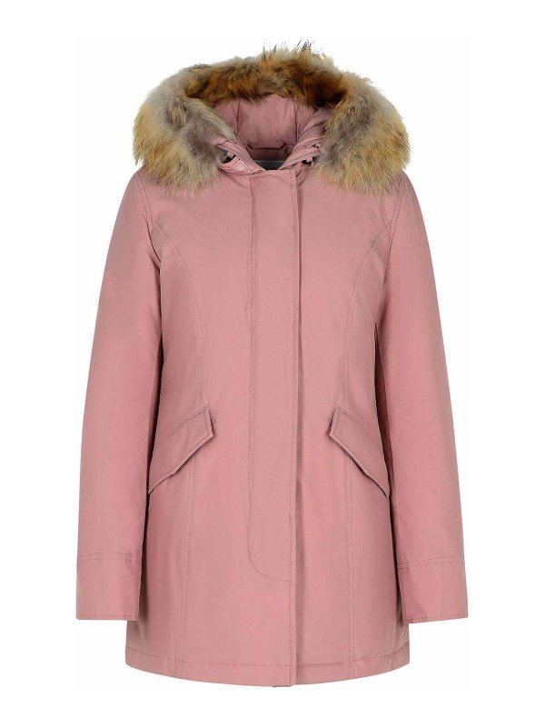 Parka In Misto Cotone Rosa Artico