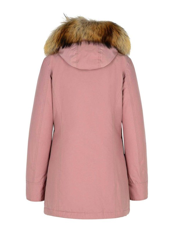 Parka In Misto Cotone Rosa Artico