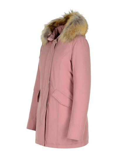 Parka In Misto Cotone Rosa Artico