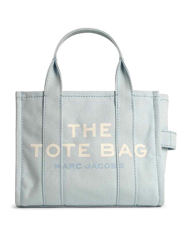 Borsa Tote Piccola In Tela Azzurra