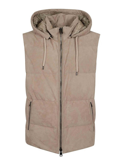 Gilet In Pelle Scamosciata