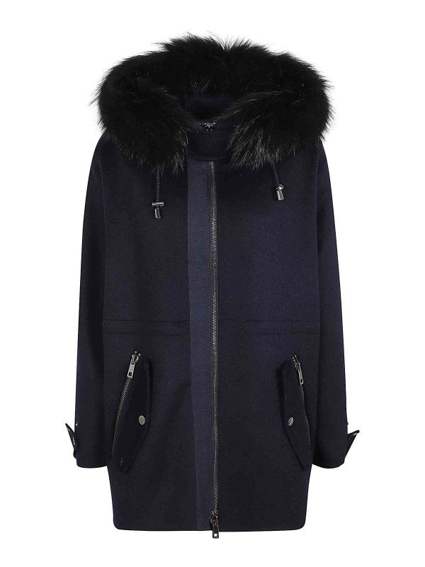 Parka C/imbottito E Bordo Pelliccia