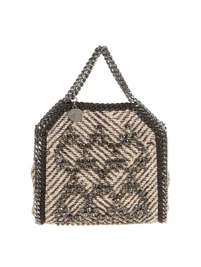 Tiny Tote Jacquard Ricamato Con Cristalli