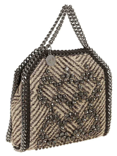 Tiny Tote Jacquard Ricamato Con Cristalli