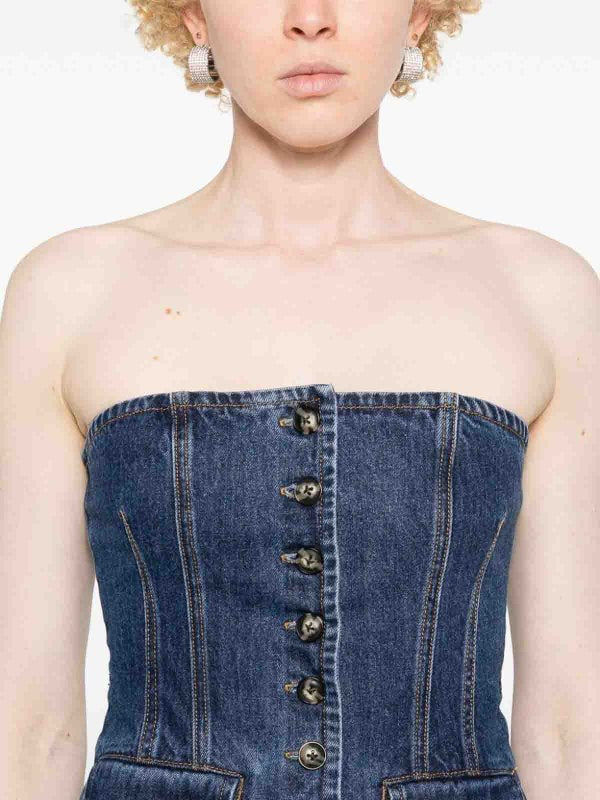 Tuta A Fascia In Denim