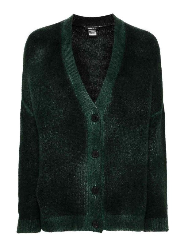 Cardigan Con Scollo A V In Cashmere