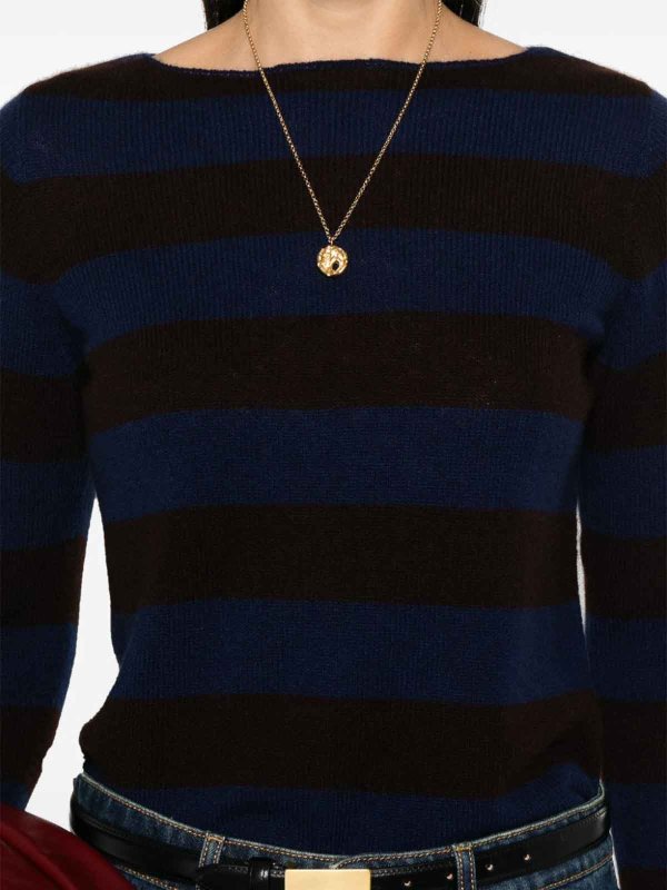 Maglione A Righe In Cashmere