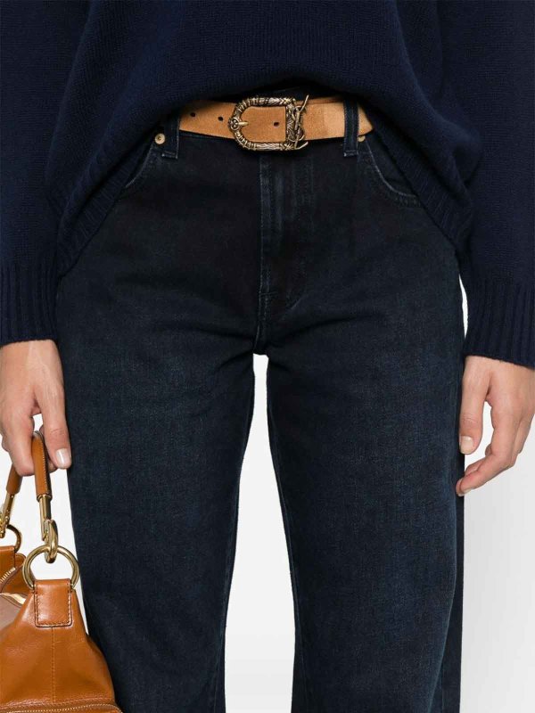 Jeans Tess In Denim A Gamba Larga