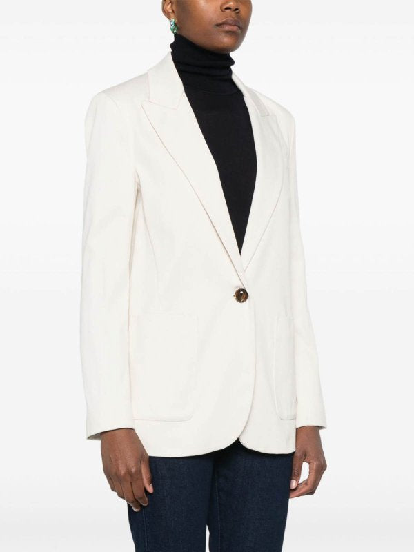 Giacca Blazer Monopetto In Cotone