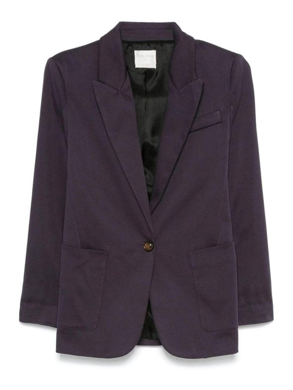 Giacca Blazer Monopetto In Cotone