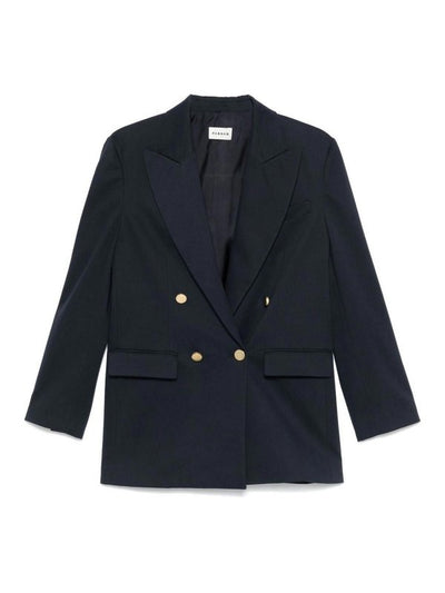 Giacca Blazer In Misto Cotone Girocollo