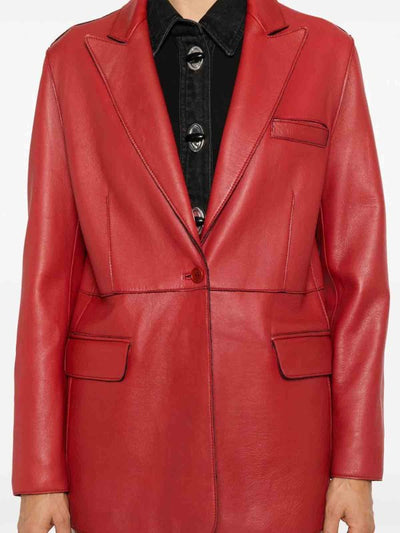 Giacca Blazer In Pelle