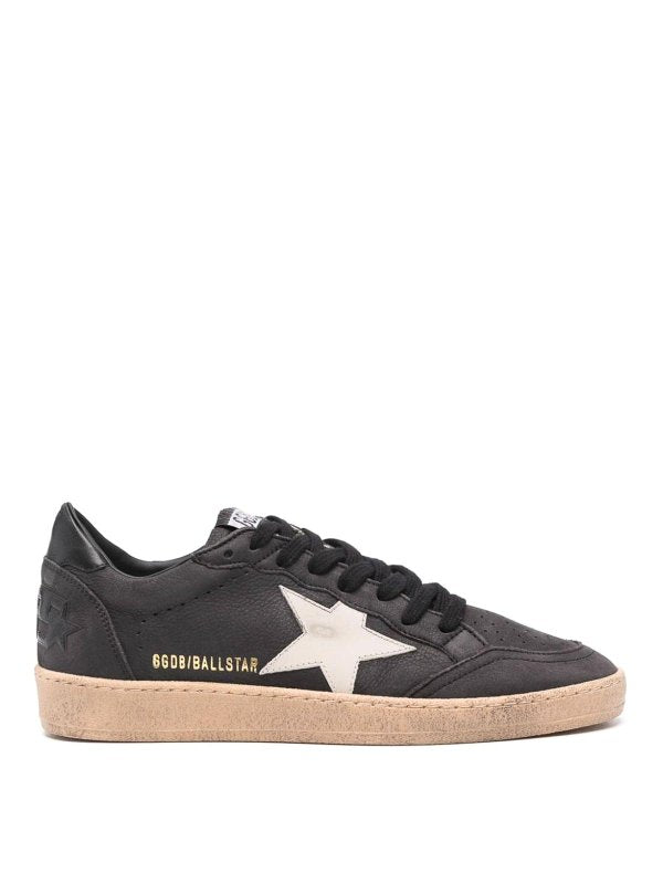 Sneakers In Pelle Con Stella A Sfera