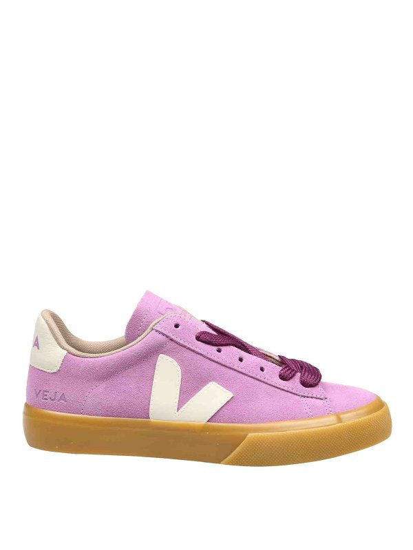 Sneakers Campo In Camoscio Colore Mulberry