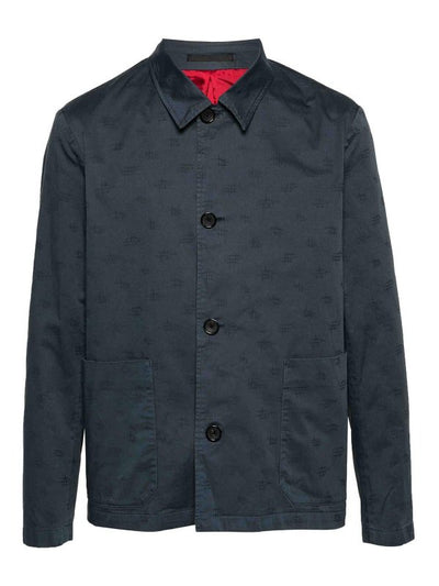 Giacca-camicia Con Monogramma Jacquard