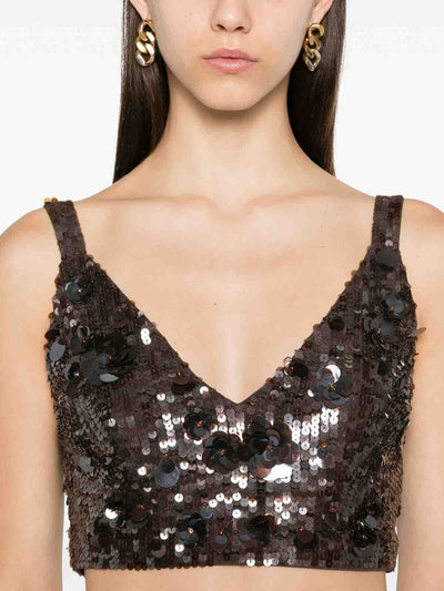 Top Con Paillettes Luminose