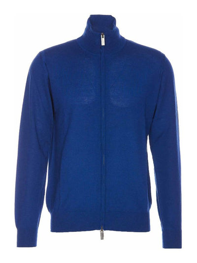 Maglione Blu Collo Alto