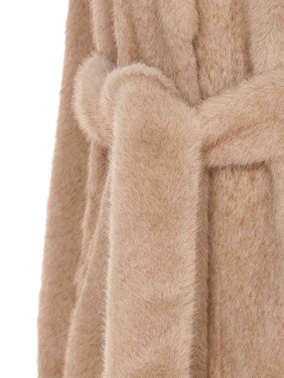 Cappotto In Finta Pelliccia Beige