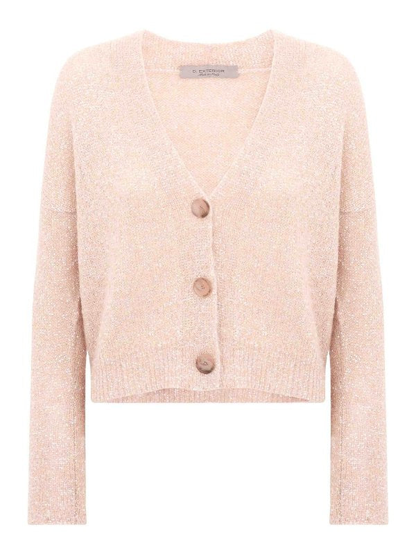 Cardigan In Lana Effetto Lurex