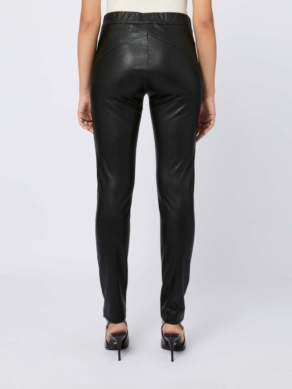 Leggings In Similpelle Con Vita Elasticizzata