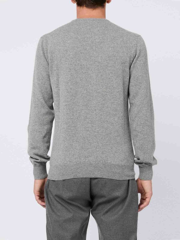 Maglione Girocollo In Cashmere Grigio