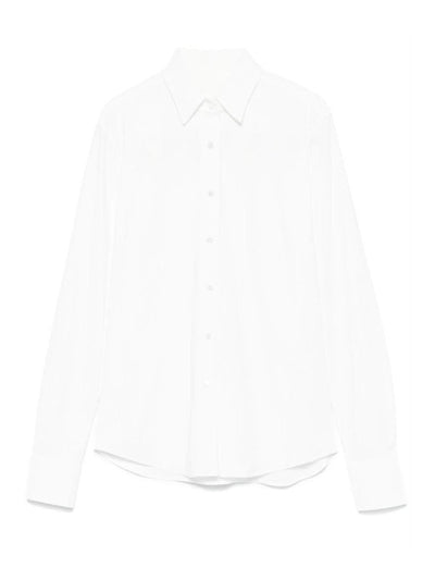 Camicia In Cotone Bianco Elasticizzato