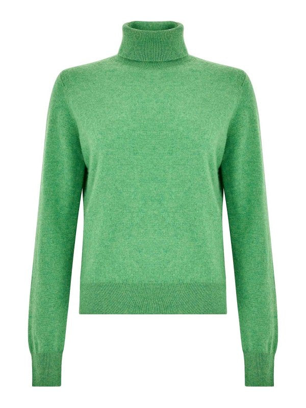 Maglione Dolcevita In Cashmere Verde