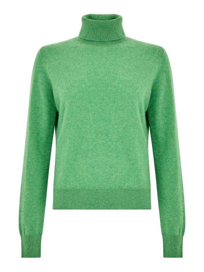 Maglione Dolcevita In Cashmere Verde