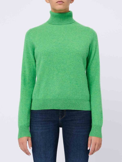 Maglione Dolcevita In Cashmere Verde