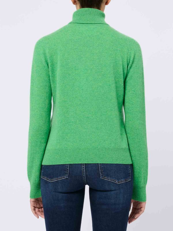 Maglione Dolcevita In Cashmere Verde