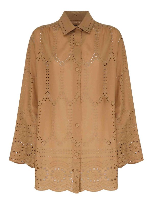 Camicia Oversize In Cotone Ricamato