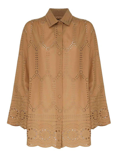 Camicia Oversize In Cotone Ricamato