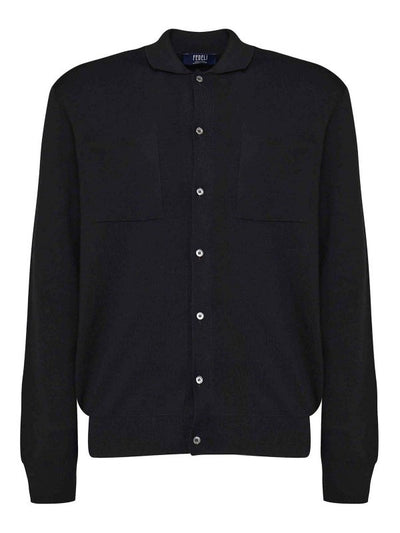 Camicia Cardigan In Lana Vergine