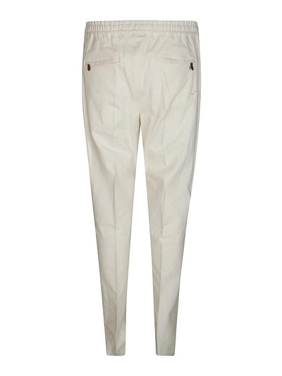 Pantalone Flanella Di Cotone Stretch