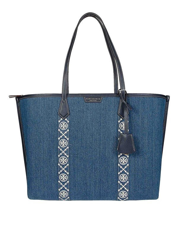 Borsa Shopping Perry In Denim A 3 Scomparti