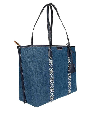 Borsa Shopping Perry In Denim A 3 Scomparti