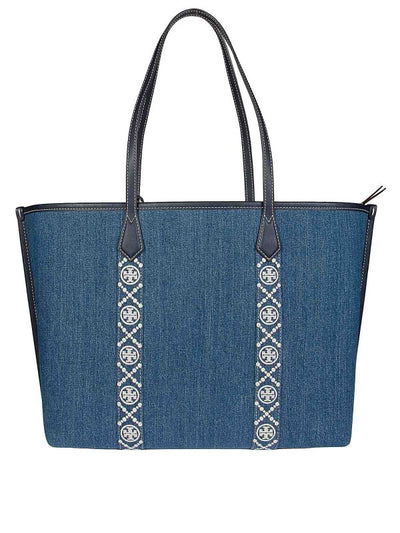 Borsa Shopping Perry In Denim A 3 Scomparti