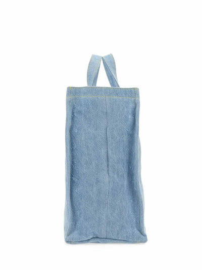 Borsa Tote In Denim Con Logo