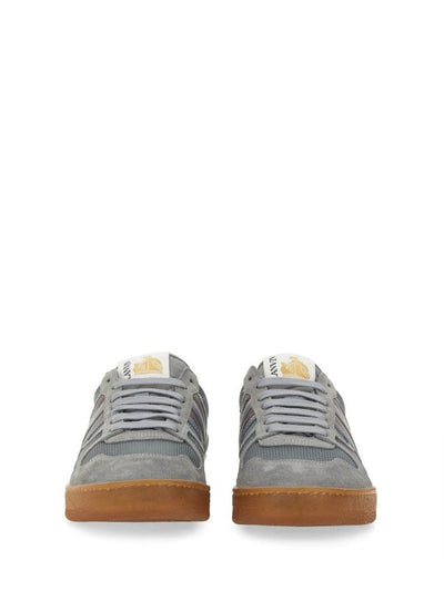 Sneaker In Pelle Scamosciata Mesh E Nappa