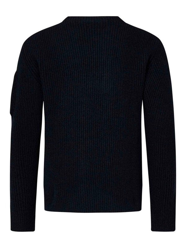 Maglione Nero In Lana D'agnello