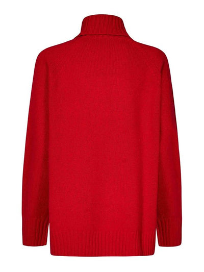 Maglione Dolcevita In Cashmere Rosso