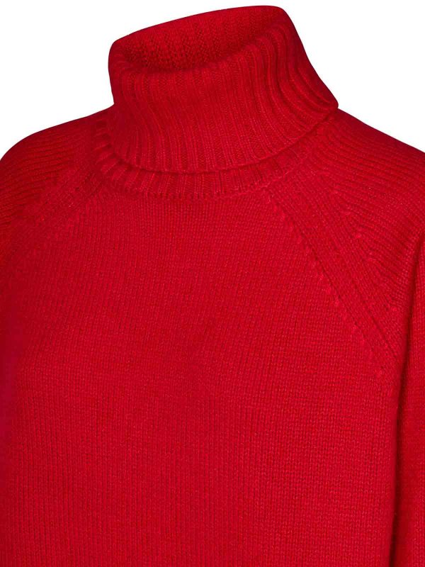 Maglione Dolcevita In Cashmere Rosso