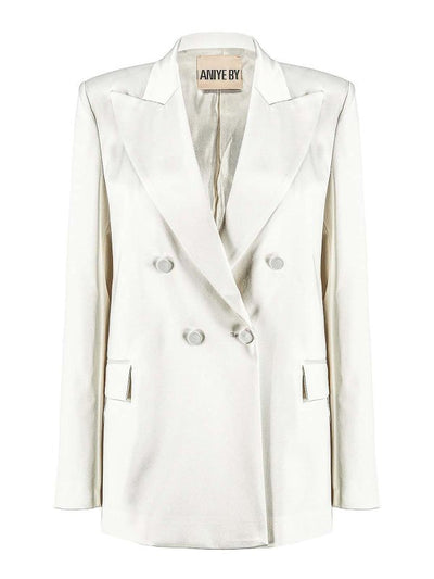 Blazer Bianco Doppiopetto Color Pesca